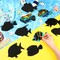 “80-Piece Tropical Fish Scratch Card Kit for Kids – Rainbow Ocean Fish Paper Crafts with Wooden Stick and Ribbon, Sea Animal Ornaments for Under the Sea Party Favors, Summer DIY Party Supplies